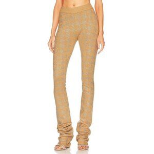retrofete Desiree Pants in Caramel Silver Houndstooth Medium New Womens Knit